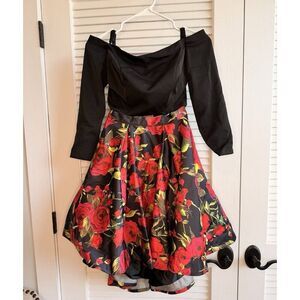 black long one shoulder dress Jersey One-Shoulder Bow Gown- S LaQuan Smith SS26 ready-to-wear Evening Size:50W showing side vent.